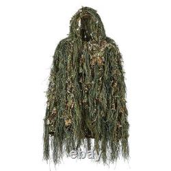 Ghillie Suit Hunting 3d Bionic Leaf Disguise Uniforme Cs Ensemble De Costumes De Camouflage