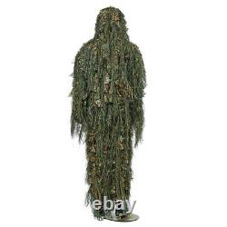 Ghillie Suit Hunting 3d Bionic Leaf Disguise Uniforme Cs Ensemble De Costumes De Camouflage