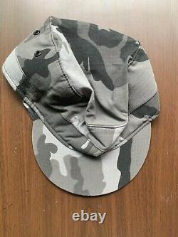 Homme M/l Noir & Gris Camouflage Coat & Pants Uniforme Ensemble Avec Tissu Ripstop