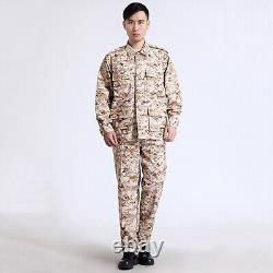 Hommes Armée Tactique Militaire Uniforme Camouflage Imprimer Combat Chasse Armée Costume