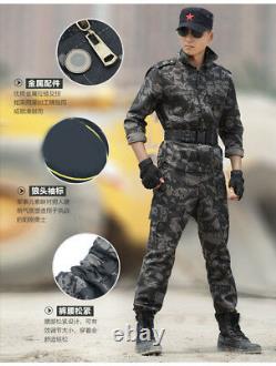 Hommes Camo Military Tactical Cotton Army Jacket+pants Combat Uniform Set Outdoor