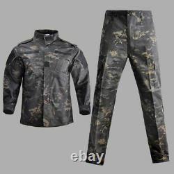 Hommes Camouflage Pantalon De Chemise Ensemble Uniforme Militaire Taille Tactique Forces De L'armée