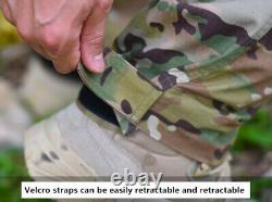 Hommes Camouflage Taille Tactique Chemises Pantalons Uniforme De Combat Militaire Ensembles D'edr Swat