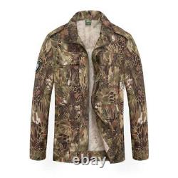 Hommes Camouflage Uniforme Python Pattern Tactical Suits Outdoor Jacket Pants Sets