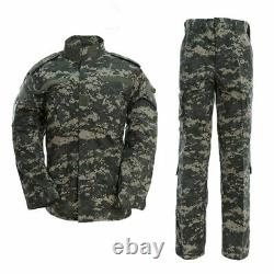 Hommes Costume De Camouflage Uniforme Noir Soft Air Équipement Paintball Microfibre Clothe