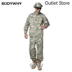 Hommes Militaire Uniforme Combat Shirt Man Army Tactical Camouflage Clothing Set