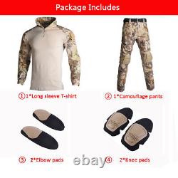 Hommes Tactique Vêtements Militaires Combinaisons Camouflage Chemises Top Pantalons Ensembles Outfits