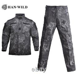 Hommes Uniforme Militaire Tactique Chemise De Chasse Camouflage Costume Coat+pant Set Xs-2xl