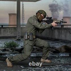 IDOGEAR Hommes Ensemble d'uniforme de combat G3 avec genouillères Multi-camouflage