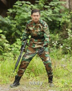 Mens Army Military Tactical Combat Jacket Pants Sets Swat Camouflage Bdu Uniforme