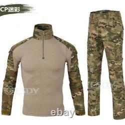 Mens Tactical Combat Airsoft Frog Camouflag Shirt Pantalon Ensemble Costume Uniforme Militaire
