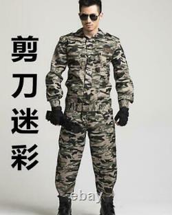 Nouveau Camo Tactique Camo Combat Airsoft Set Veste+ Pantalon D'uniforme Militaire Randonnée