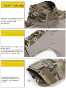 Pantalon De Chemise Tactique Pour Hommes Airsoft Army De Combat Militaire Camouflage Uniforme De L'edr