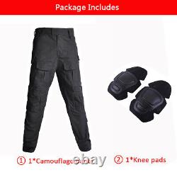 Pantalon Tactique Militaire Camouflage Multicam Cargo + Knee Pads Pantalon Uniforme