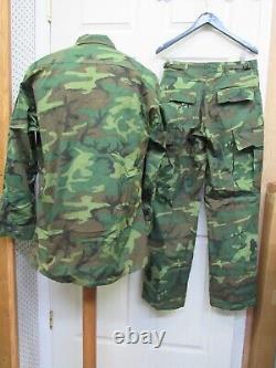 Pantalon et veste de combat tropical de l'ère du Vietnam en camouflage US Erdl 1968