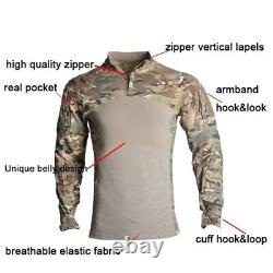 Pantalon tactique uniforme militaire + protections ensemble de camouflage de l'armée chemise de combat ensemble de cargaison