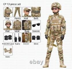 Tenue d'entraînement tactique de camouflage pour enfants spécial forces du printemps automne