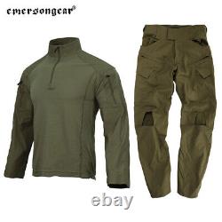 Tenue de combat tactique Emersongear E4 Ensemble chemise pantalon Hauts de devoir Pantalon cargo RG