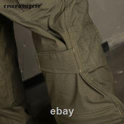 Tenue de combat tactique Emersongear E4 Ensemble chemise pantalon Hauts de devoir Pantalon cargo RG