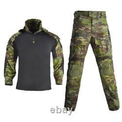 Tenue militaire de paintball Airsoft, chemises tactiques, genouillères, pantalons, ensemble armée