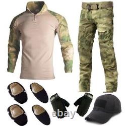 Tenue tactique de camouflage pour airsoft avec uniforme militaire, chemise de combat de l'armée américaine et pantalon cargo CP.