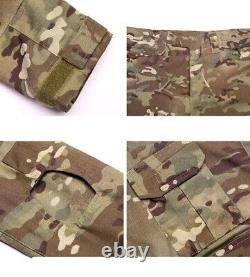 Tenue tactique de camouflage pour airsoft avec uniforme militaire, chemise de combat de l'armée américaine et pantalon cargo CP.