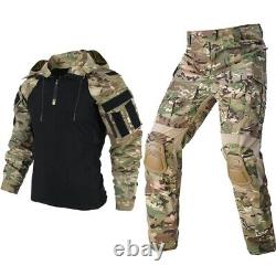 Uniforme militaire Airsoft Paintball Chemises tactiques Genouillères Pantalons Costume de l'armée