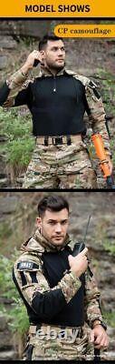 Uniforme militaire de paintball Airsoft, chemises tactiques, genouillères, pantalons, combinaison de l'armée.