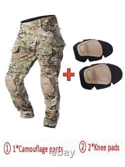 'Uniforme militaire pour homme, combat tactique, chemises et pantalons de chasse camouflage Multicam'
