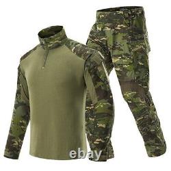 Uniformes tactiques pour hommes Ensemble de vêtements militaires camouflage Pantalon de combat Chemise