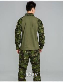 Uniformes tactiques pour hommes Ensemble de vêtements militaires camouflage Pantalon de combat Chemise de combat de l'armée