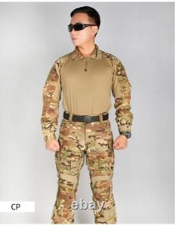 Uniformes tactiques pour hommes Ensemble de vêtements militaires camouflage Pantalon de combat Chemise de combat de l'armée