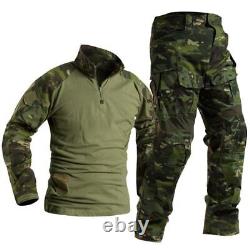 Uniformes tactiques pour hommes - Ensemble militaire camouflage - Pantalon cargo et chemise de combat de l'armée.