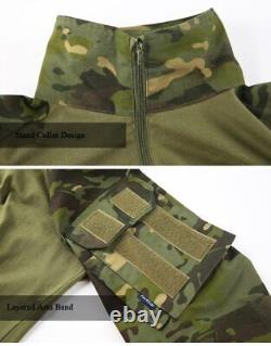 Uniformes tactiques pour hommes en camouflage, ensembles militaires, costume de l'armée, pantalon cargo, chemise de combat