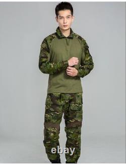 Uniformes tactiques pour hommes, ensembles de vêtements militaires de camouflage, pantalon de combat et chemise de l'armée.