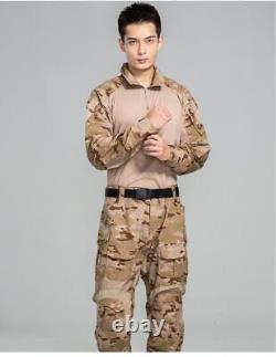 Uniformes tactiques pour hommes, ensembles de vêtements militaires de camouflage, pantalon de combat et chemise de l'armée.