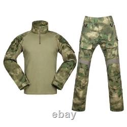 Uniformes tactiques pour hommes, ensembles militaires de camouflage, costume de l'armée, pantalon cargo et chemise de combat.