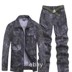 Unisexe Camouflage Uniformes Python Militaire Modèle Costumes Tactique Veste Et Pantalons