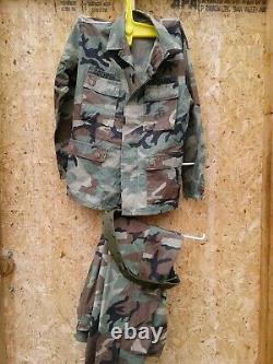 Usmc, Marines Des États-unis, Set Coat, Pantalon, Ceinture, Combat, Camouflage Woodland
