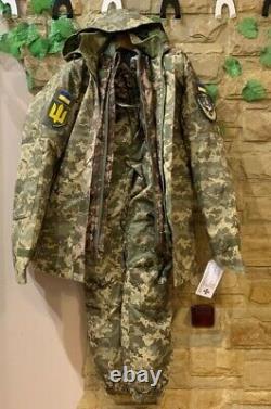 Véritable Costume De Combat D'hiver Ukrainian Army 2 Pièces Uniforme Camouflage Pixel Mm14