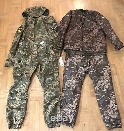 Véritable tenue de combat d'hiver de l'armée ukrainienne, uniforme à deux pièces, camouflage pixel MM14.