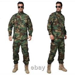Veste Pantalons Uniforme BDU Militaire Tactique de Combat Airsoft pour Homme SWAT