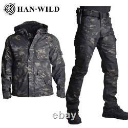 Veste tactique Pantalon homme Coupe-vent Pantalon militaire Uniforme militaire Costume de chasse