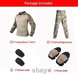 Veste tactique Uniforme militaire Survêtements de chasse Hommes Costumes de combat Chemise Pantalons