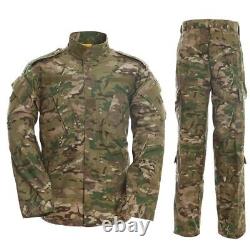 Veste tactique camouflage pour homme, uniforme militaire avec pantalon cargo de l'armée