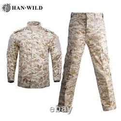 Veste tactique d'uniforme militaire de camouflage, ensemble de vêtements d'entraînement, pantalons cargo.