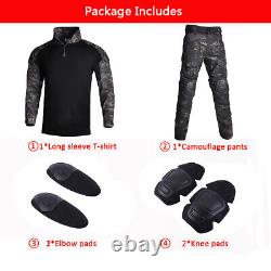 Vêtements Costumes Uniformes Entraînement Chemises Pantalons Ensembles de paintball Pantalon militaire Hommes