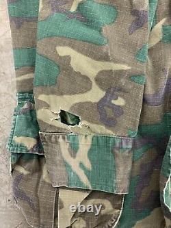 Vietnam Usmc Erdl Rip-stop Camouflage Poplin Classe 2 Set Top Et Pantalons