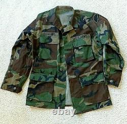Vintage 1980's Era Bdu Set Camouflage Uniforme De Combat Armée Militaire Américaine