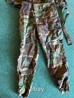 Vintage Us Army Woodland Pantalon De Camouflage Et Veste Ensemble Uniforme Combat Militaire